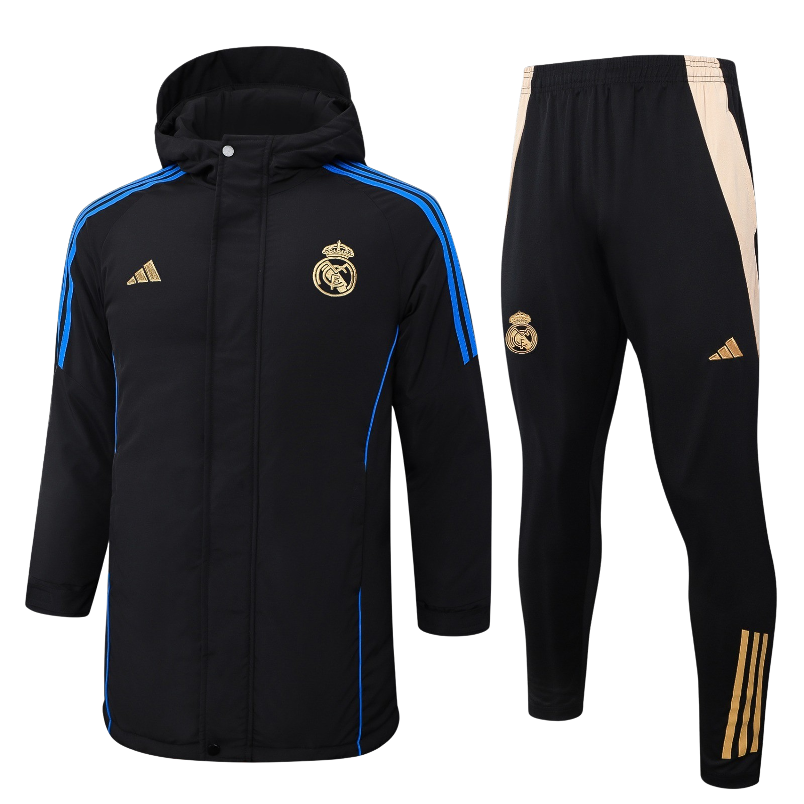 Chándal con Chaquetón Real Madrid | Full Black Details