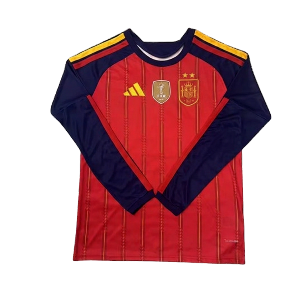 Camiseta Selección España 2 ★ Mundial 2026 | Local | Manga Larga | Campeones