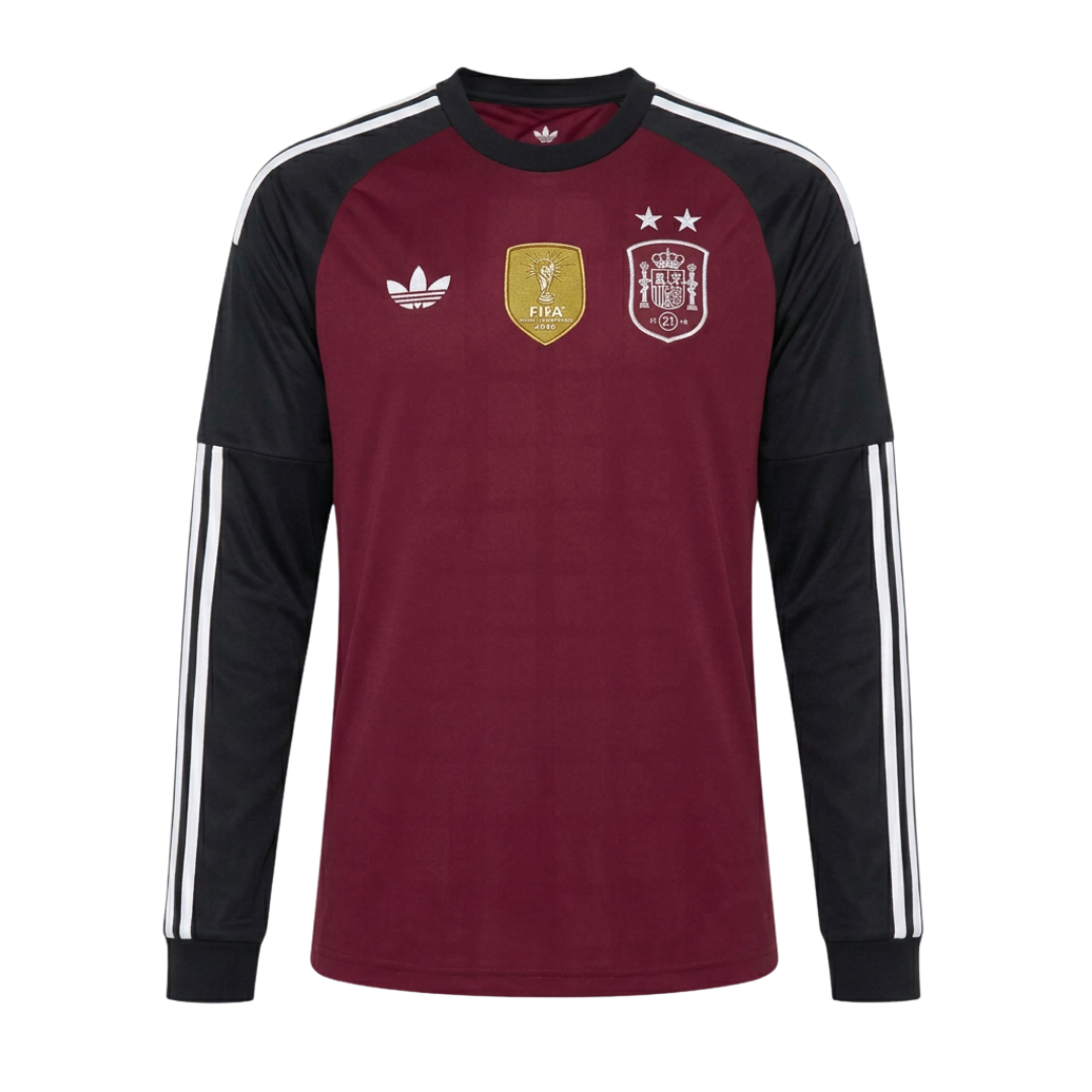 Camiseta Selección España 2 ★ Mundial 2026 | Portero | Manga Larga | Campeones
